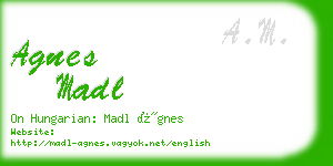agnes madl business card